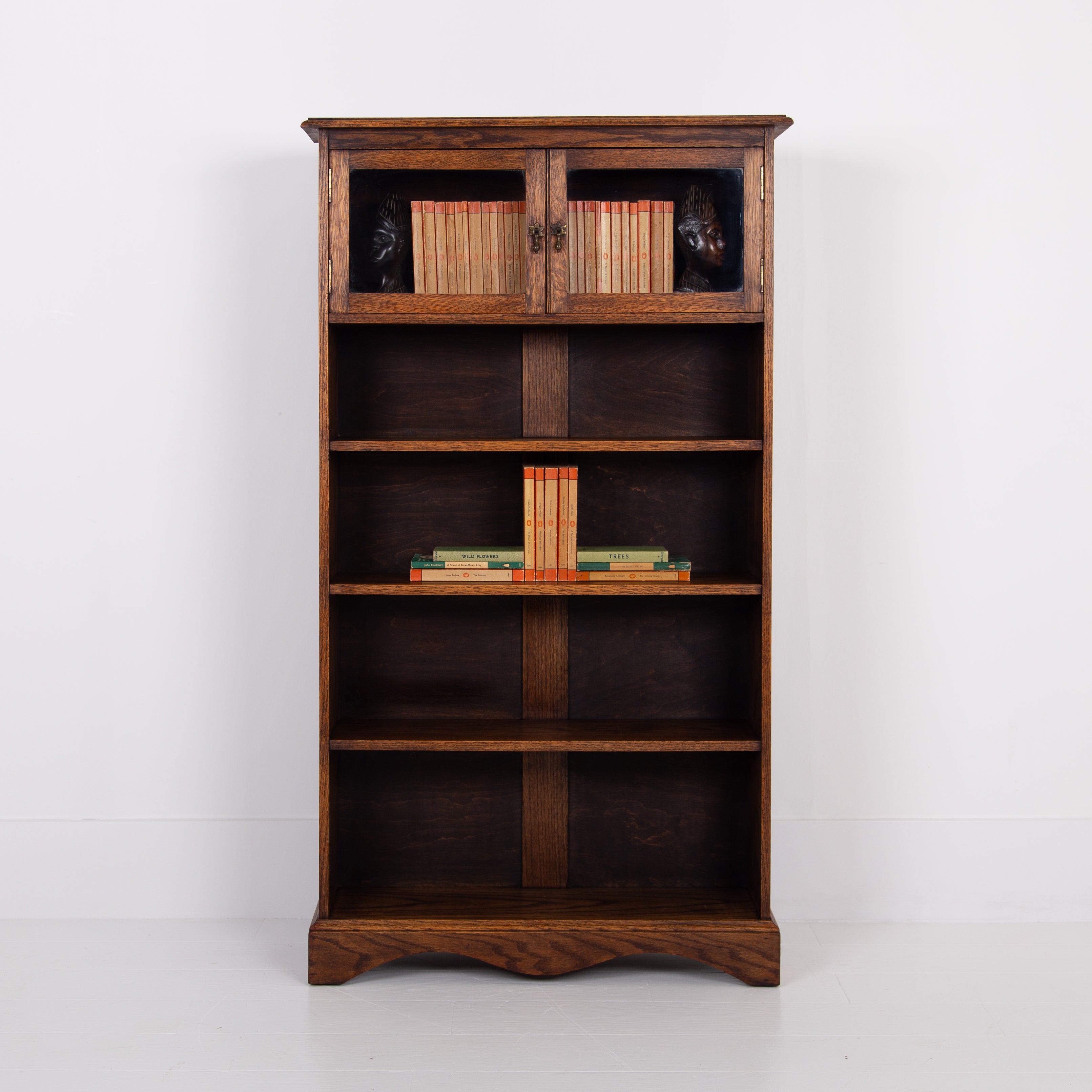 Attractive English Oak Bookcase C1930
