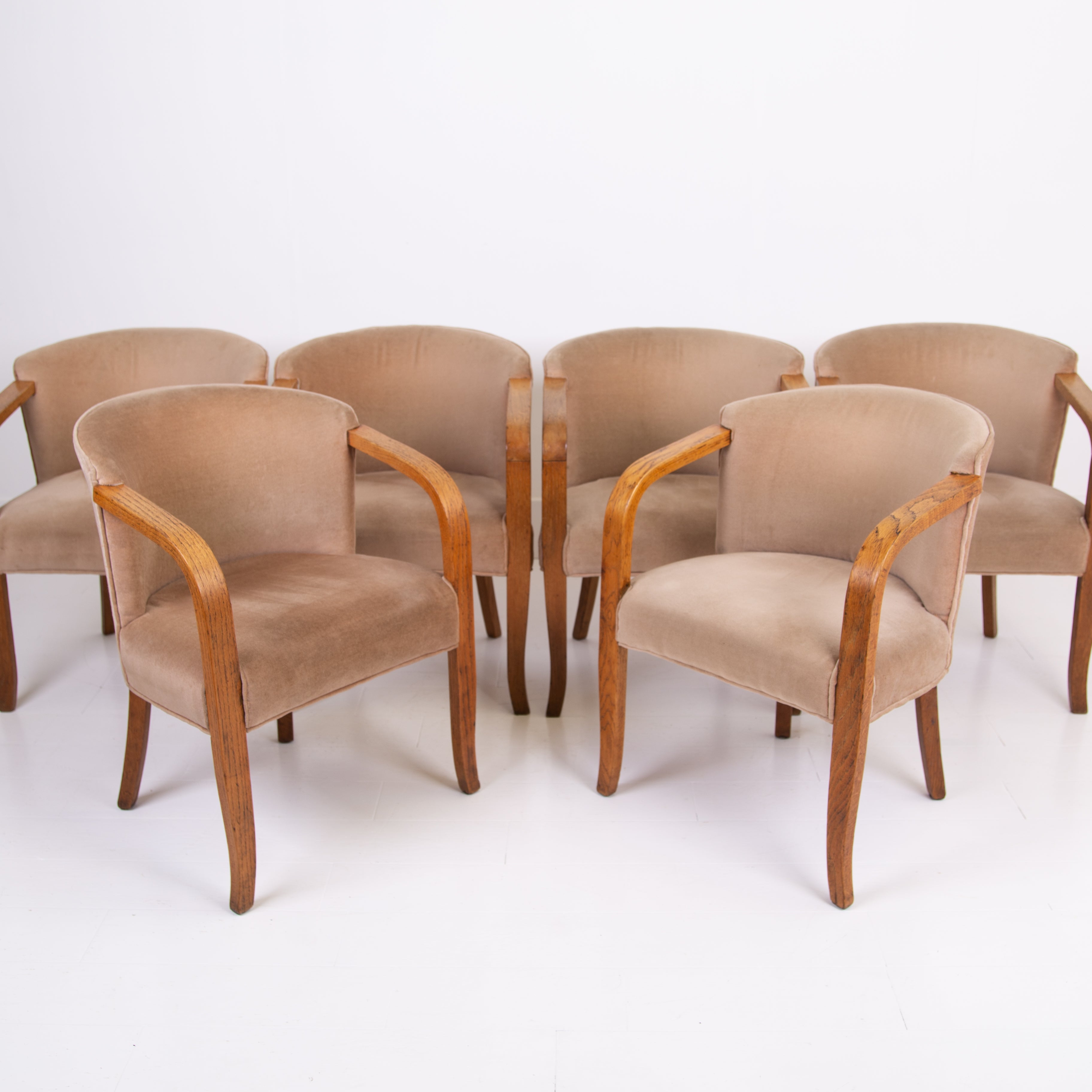 Handsome 1930s Oak Club Armchair We Have 3 Remaining