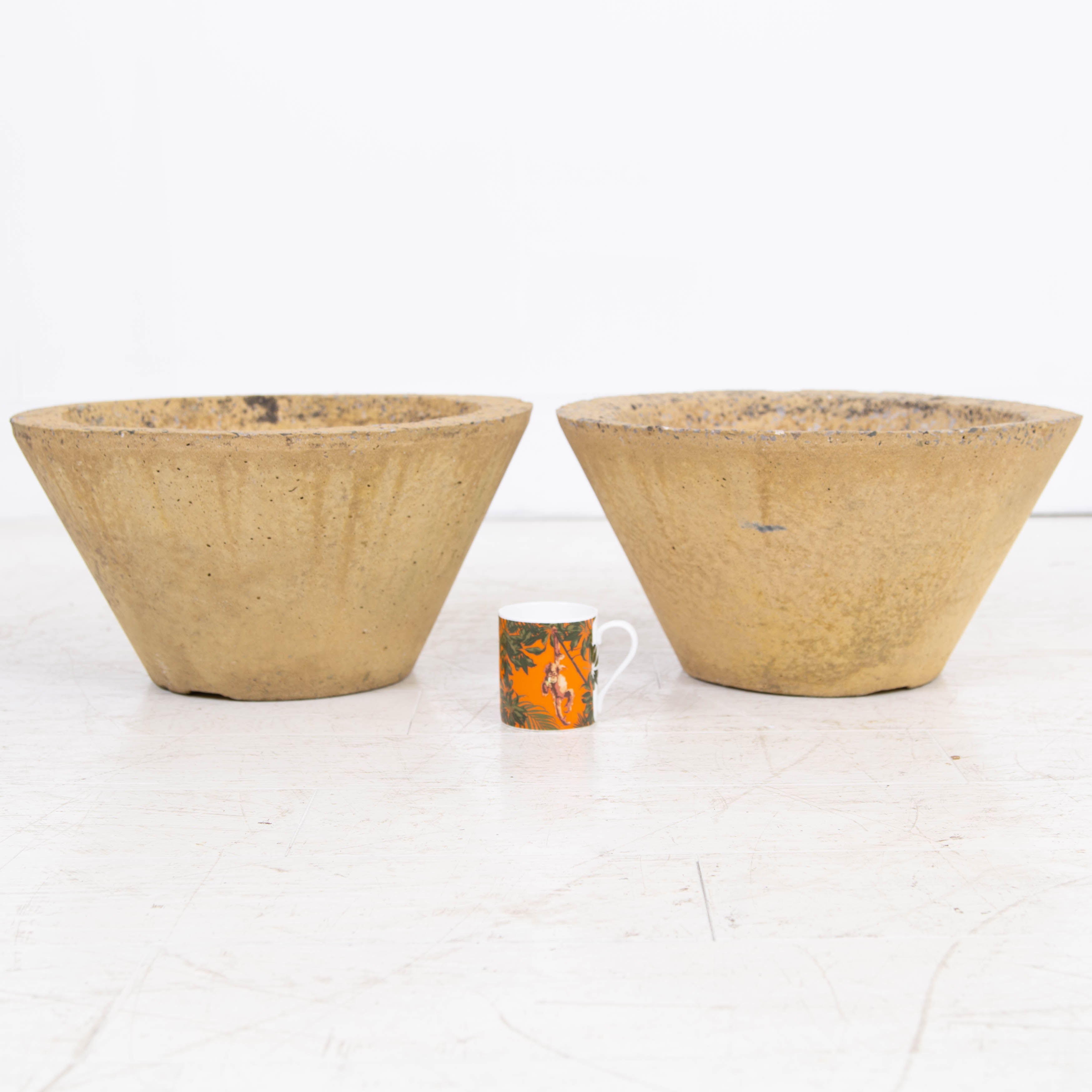 Pair Mid Century Conical Shaped Planters Set No2