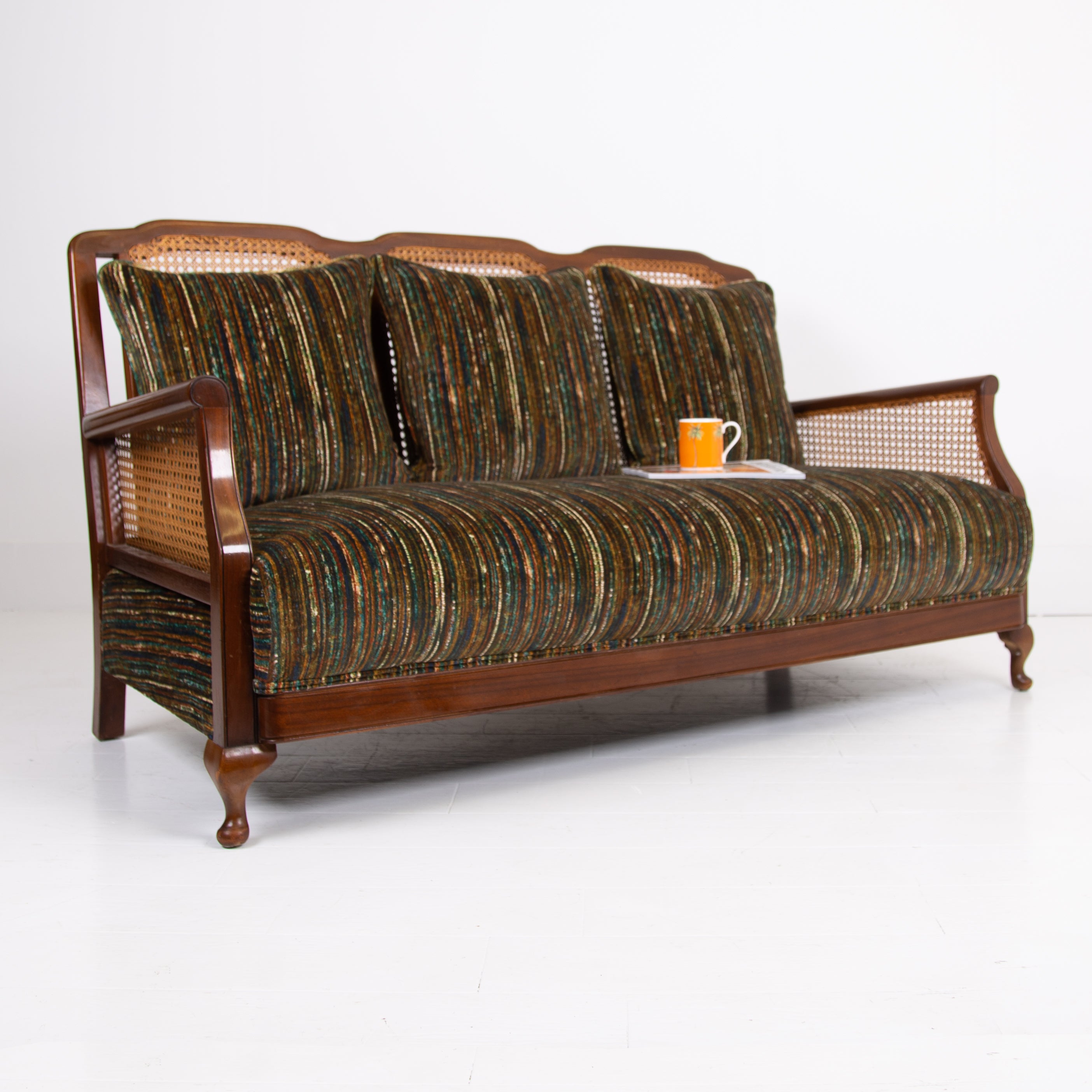Bergere 3 Seater Sofa New Upholstery C1920