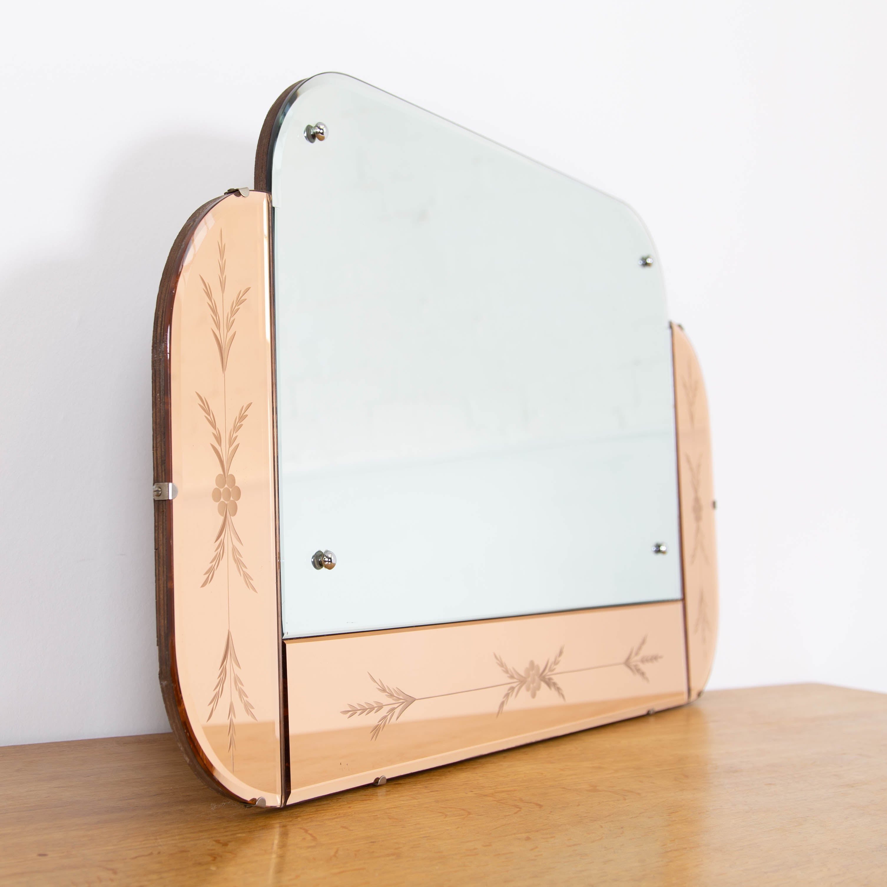 Attractive Art Deco Wall Mirror C1930
