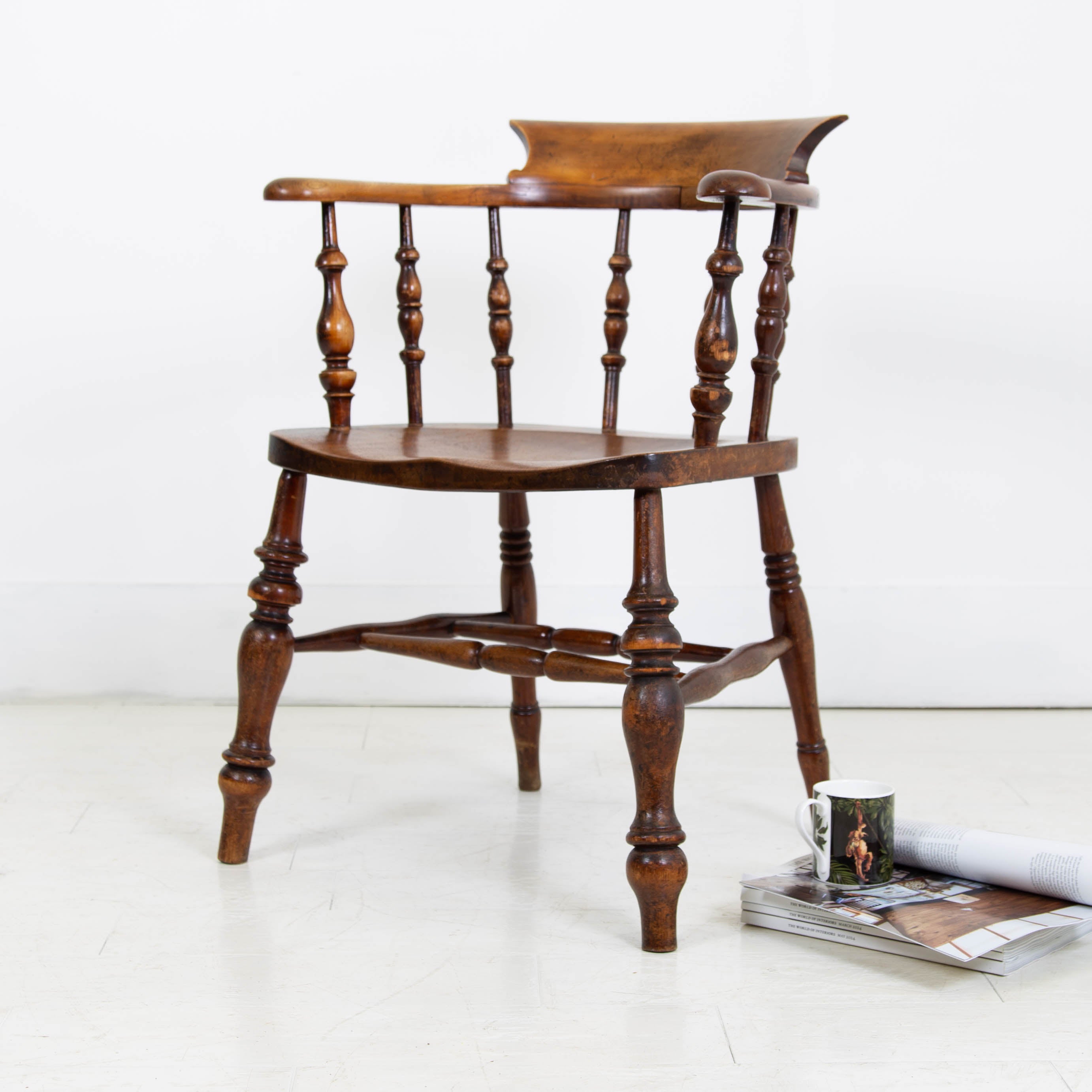 Victorian Smokers Bow Chair C.1890 - 1900