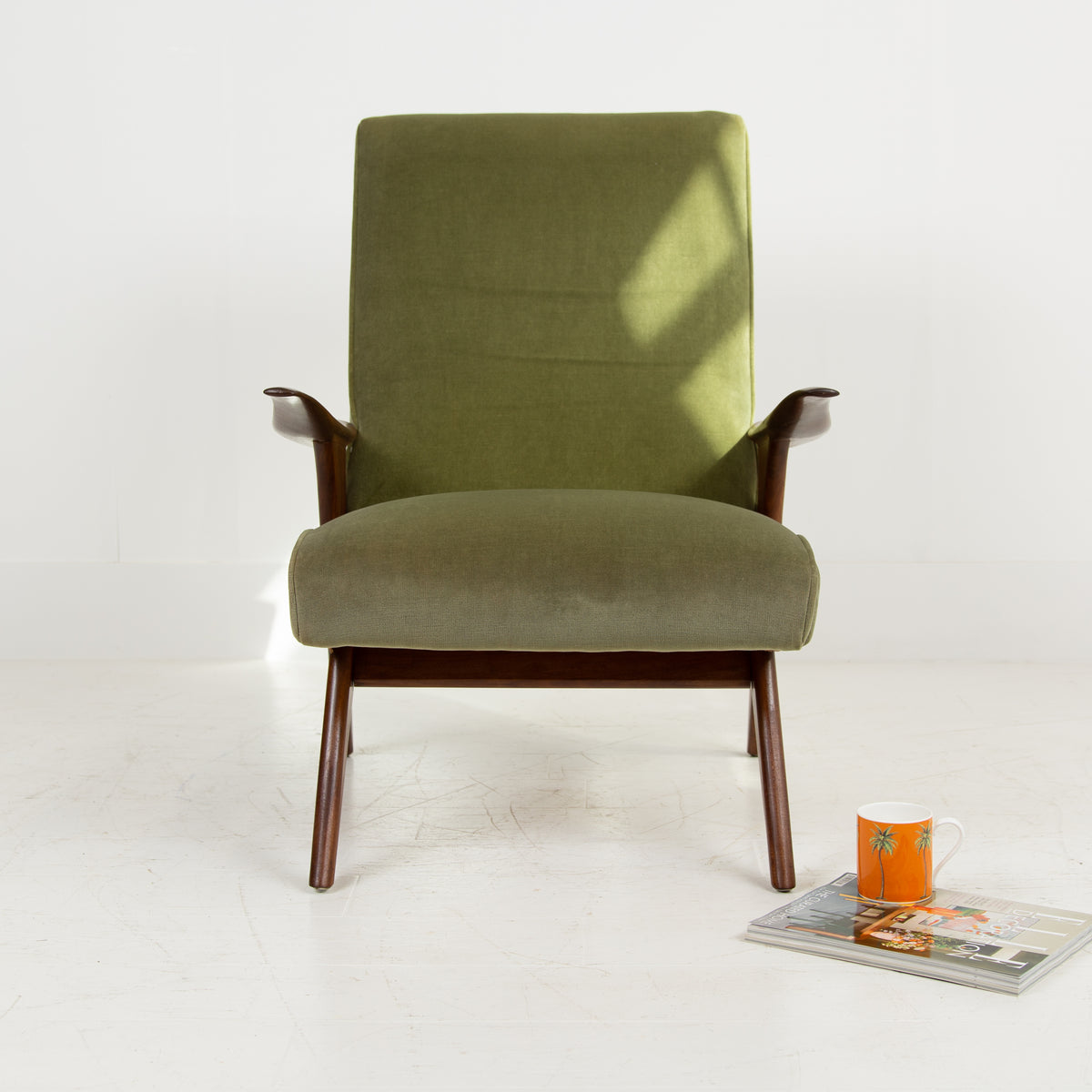 Mid Century Greaves and Thomas upholstered Teak Armchair