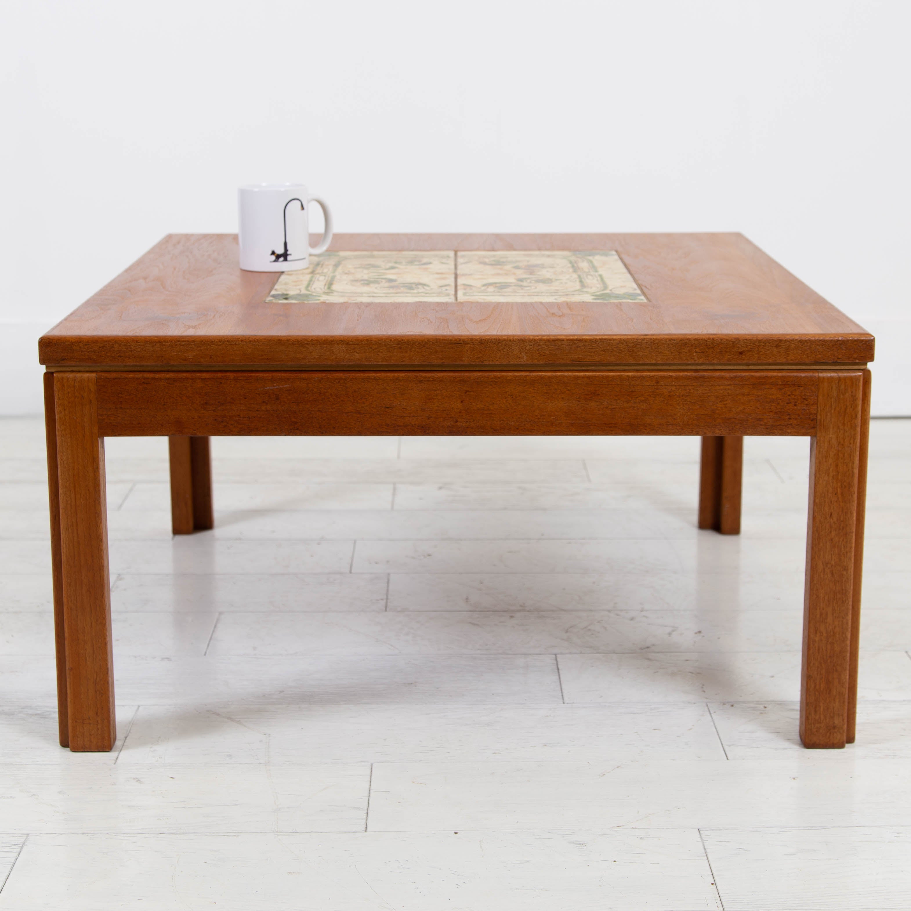 Great Mid Century Teak and Centre Tiled Coffee Table C1970