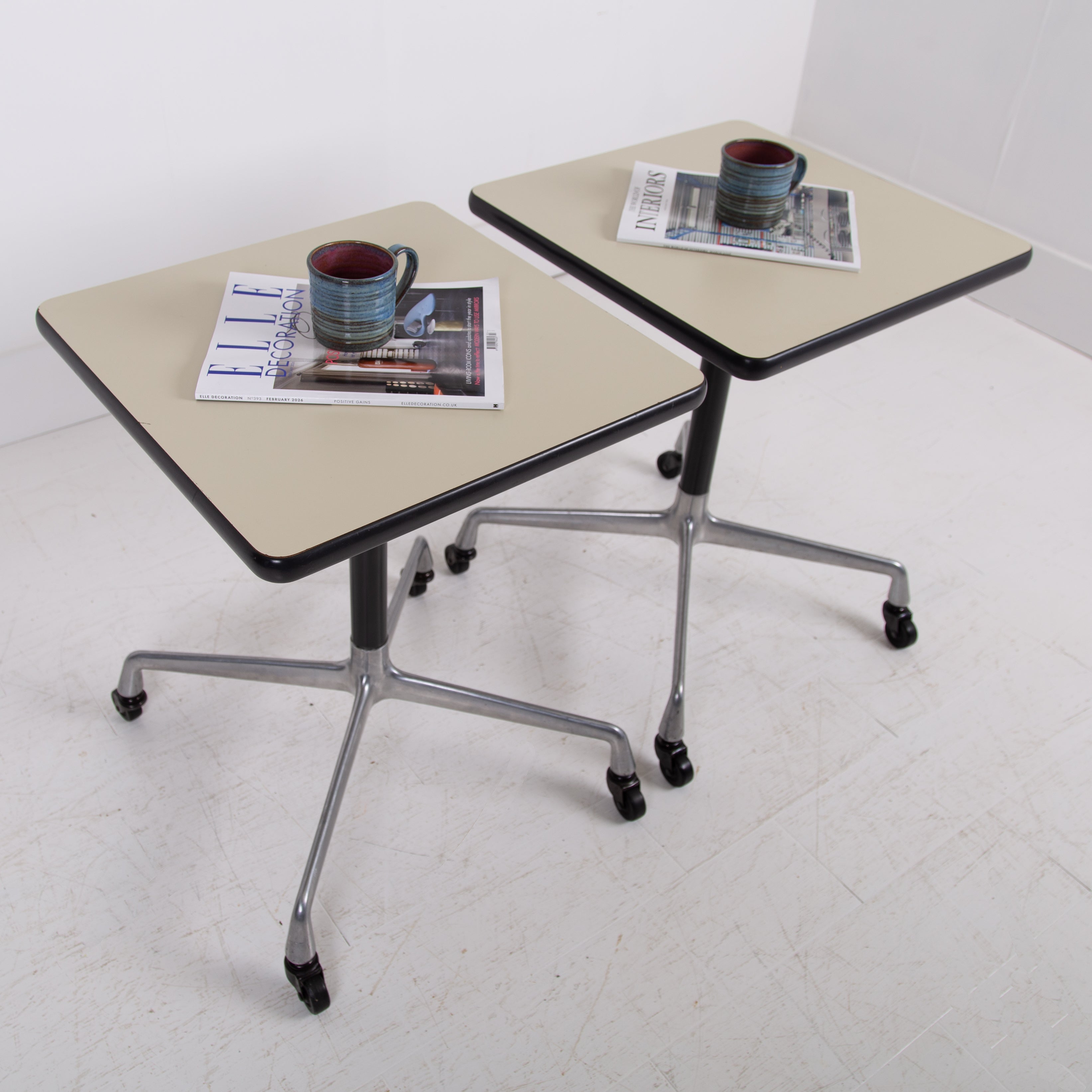 Rolling Side Table by Charles & Ray Eames for Herman Miller x2