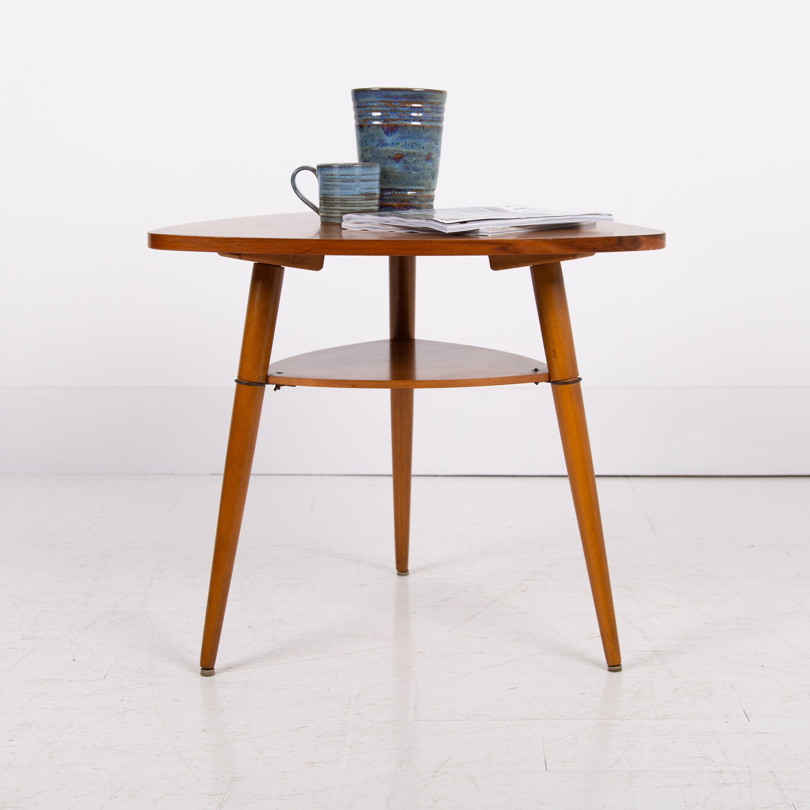 Great Mid Century Scandinavian Triangular Side Table C1970s