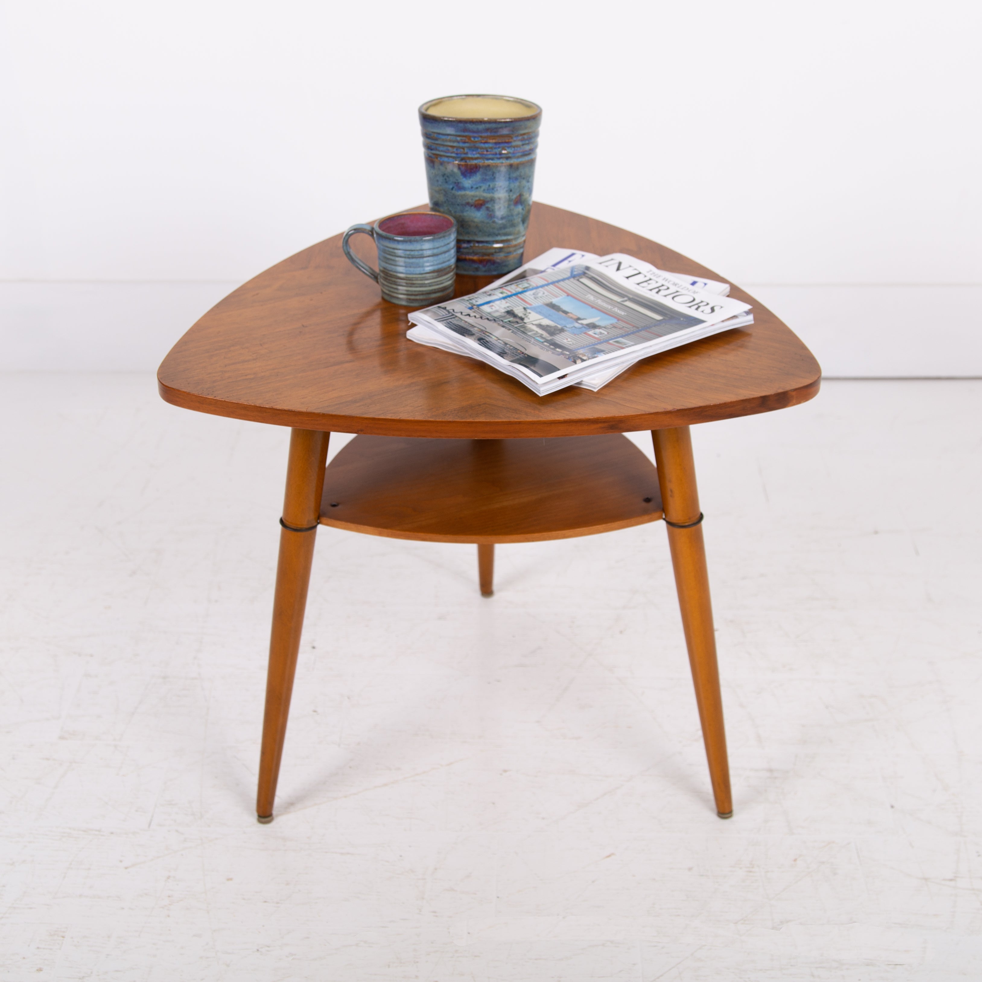 Great Mid Century Scandinavian Triangular Side Table C1970s