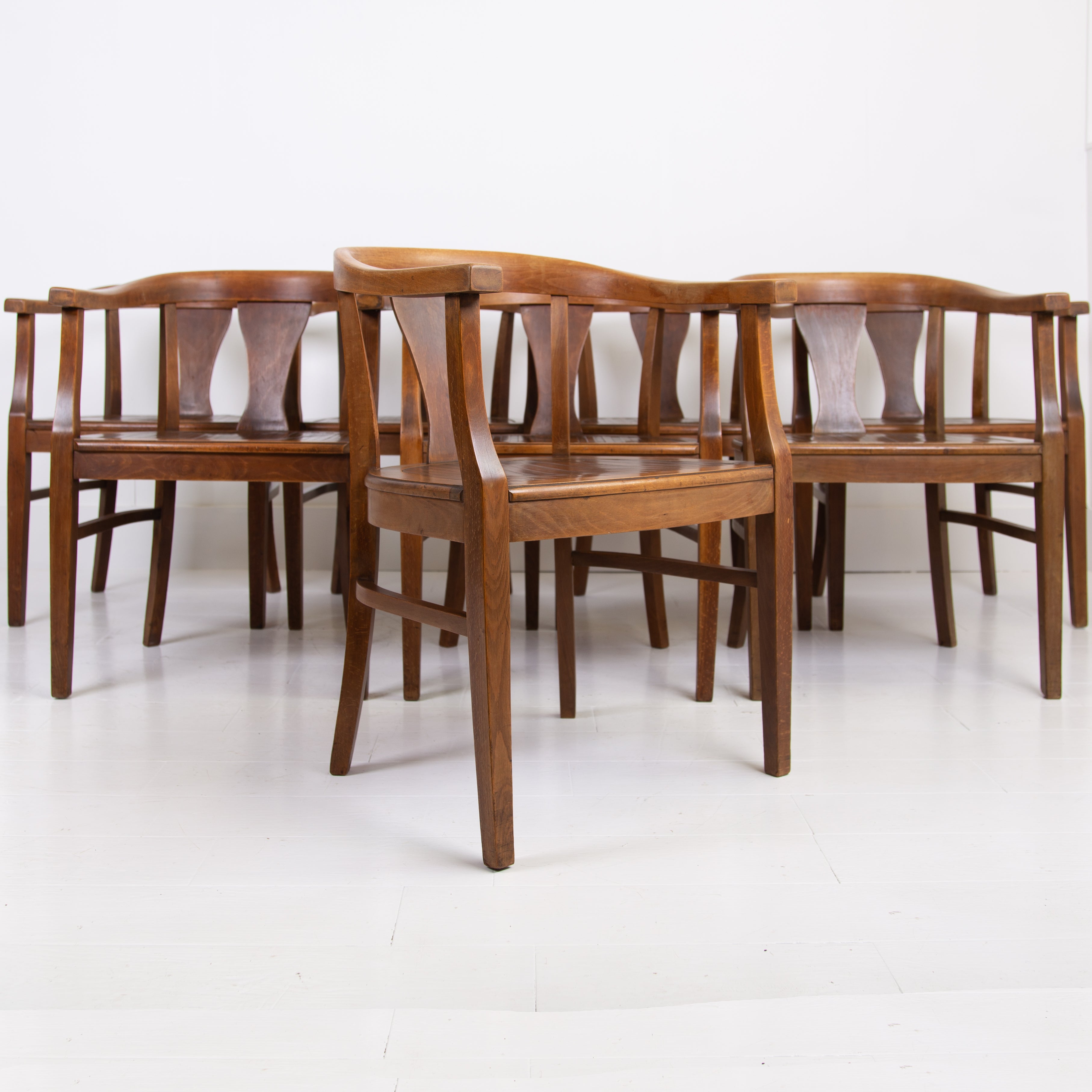 Set of 8 Bentwood Armchairs Dining Chairs 1935