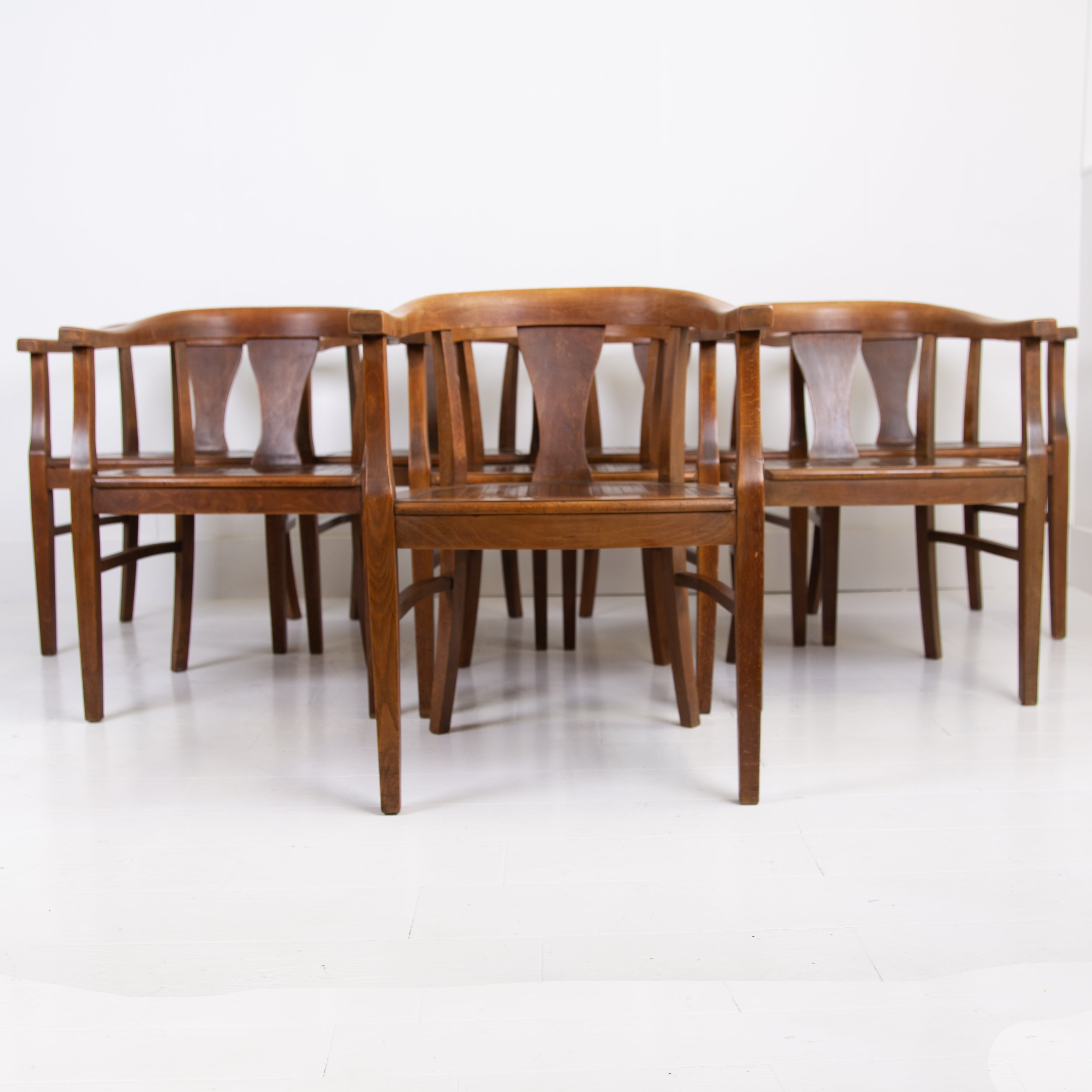 Set of 8 Bentwood Armchairs Dining Chairs 1935