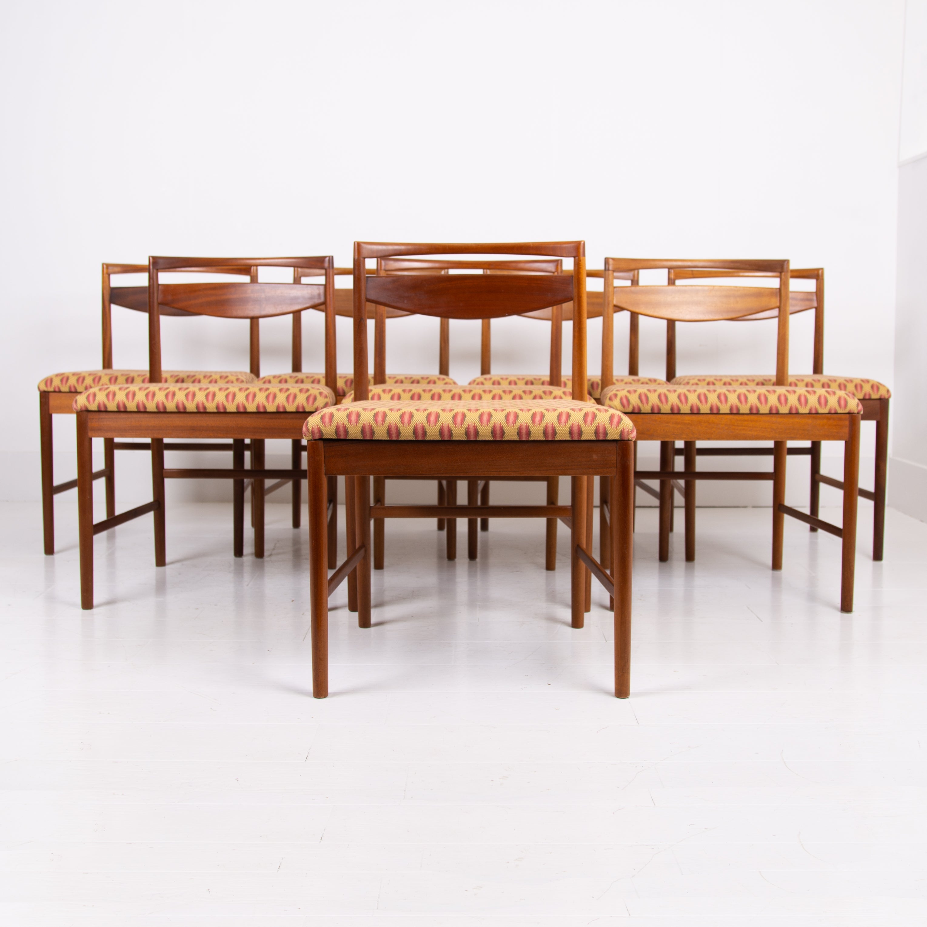 Set 8 Mid Century Dining Chairs by Tom Robertson for Mcintosh