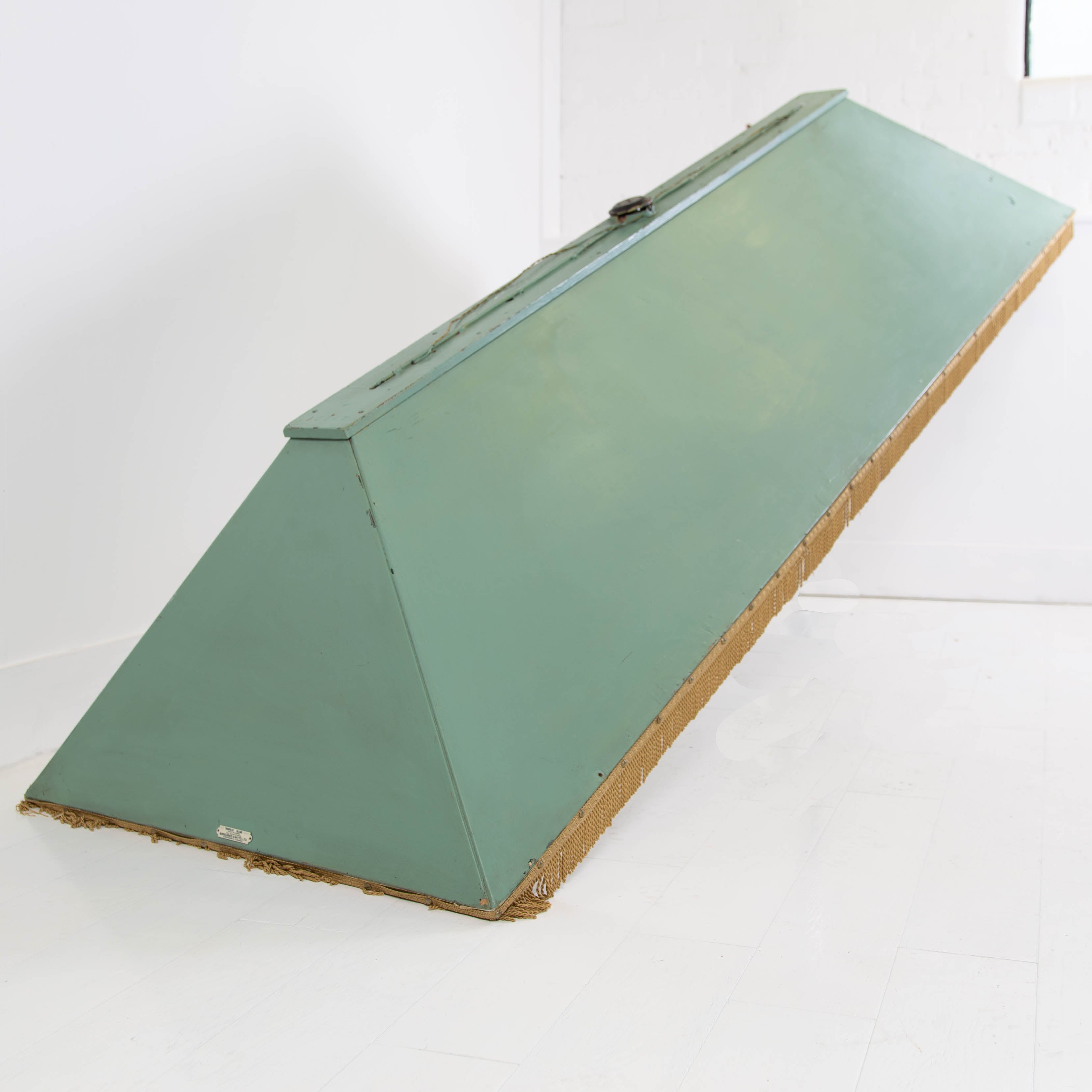 Large 1930s Snooker Table Canopy Light by Burroughes & Watts Ltd of London