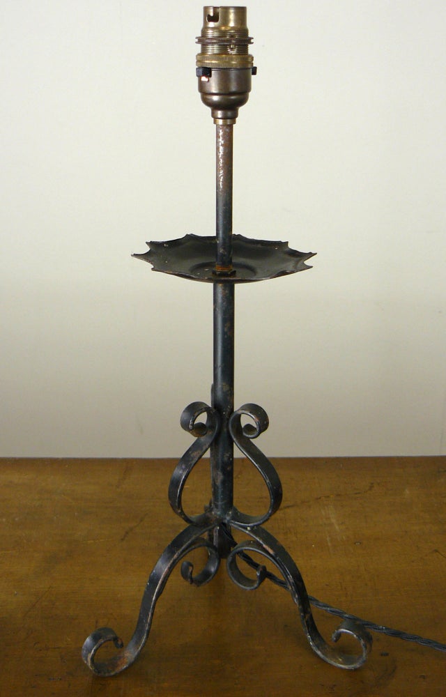 Pretty Little Vintage Wrought Iron Table Lamp - We Have 7 Remaining