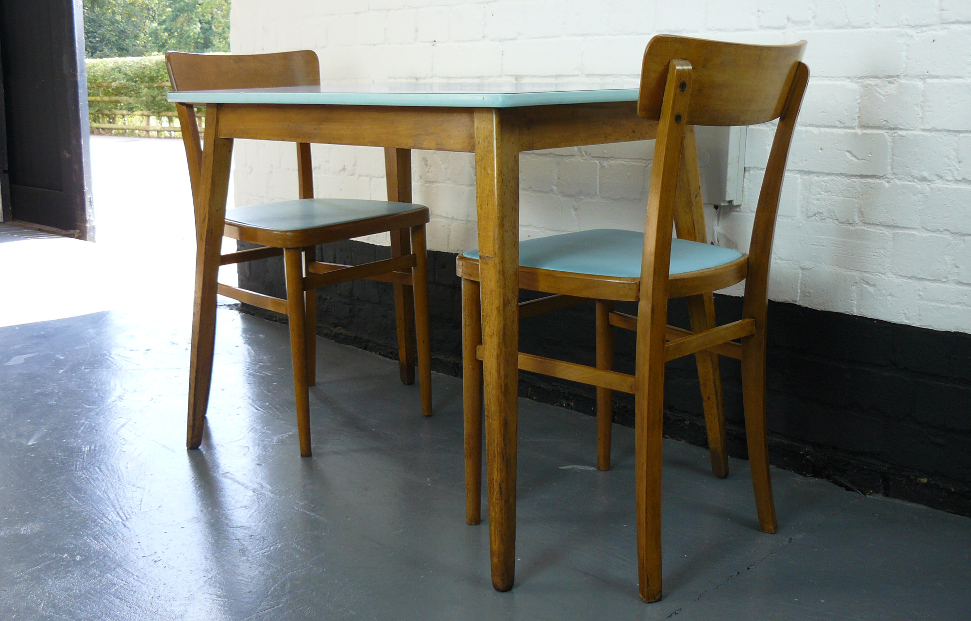 1960s Vintage Kitchen Table and Two Chairs SOLD